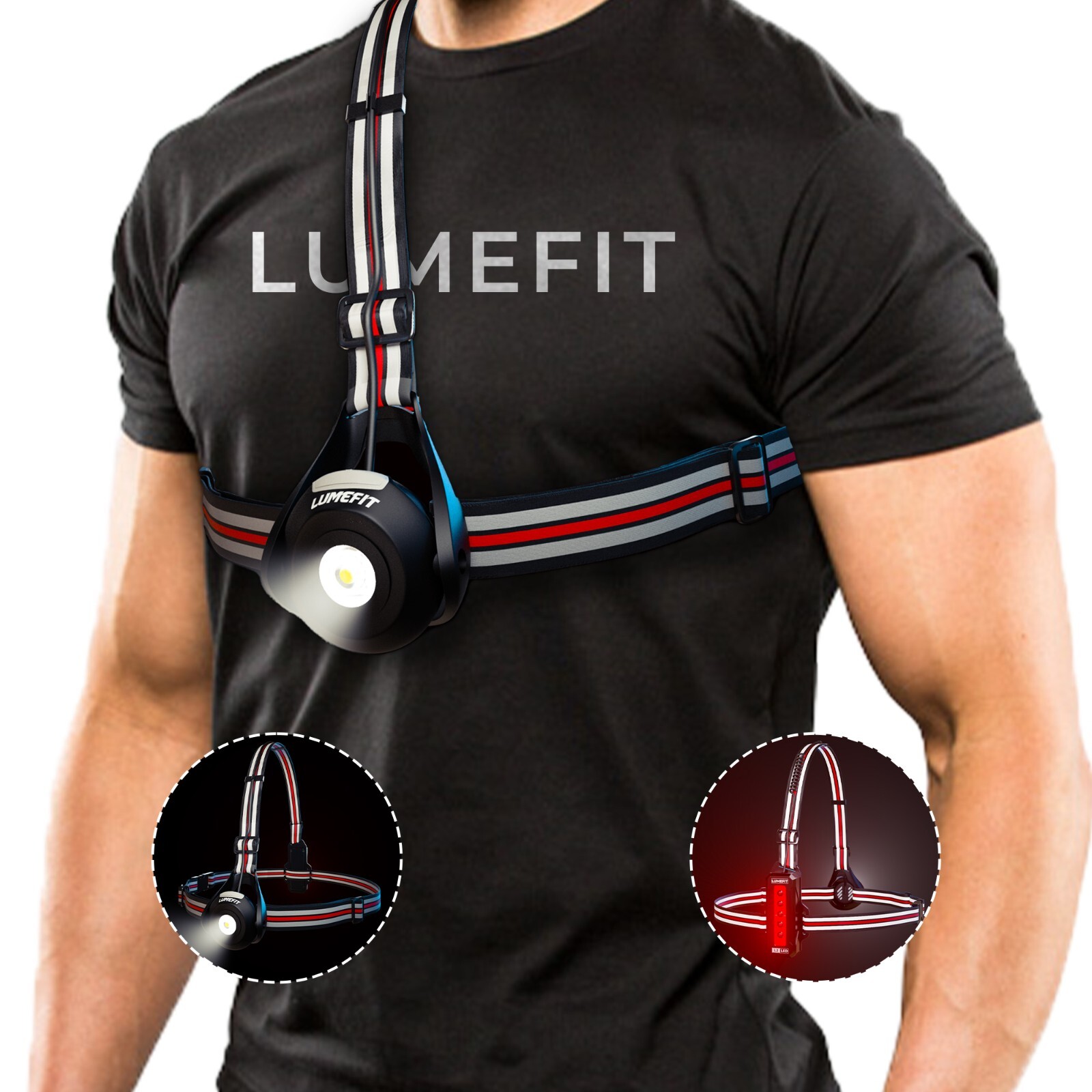 Running Light for Runners Chest Body LED Lamp Reflective Jogging Vest USB Unisex