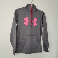 Under Armour Hoodie Adult XS Grey Loose FIt Logo Performance Active Pullover