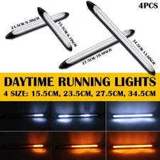 2x DRL LED Headlight Strip Light Daytime Running Sequential Turn Signal Lamp USA