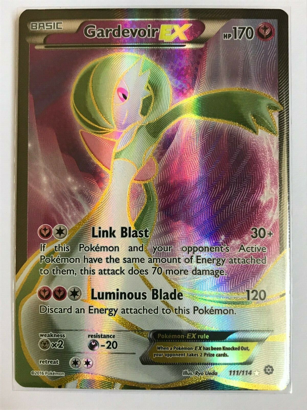 Gardevoir EX ULTRA RARE 78/114 Pokemon XY Steam Siege NM HOLO