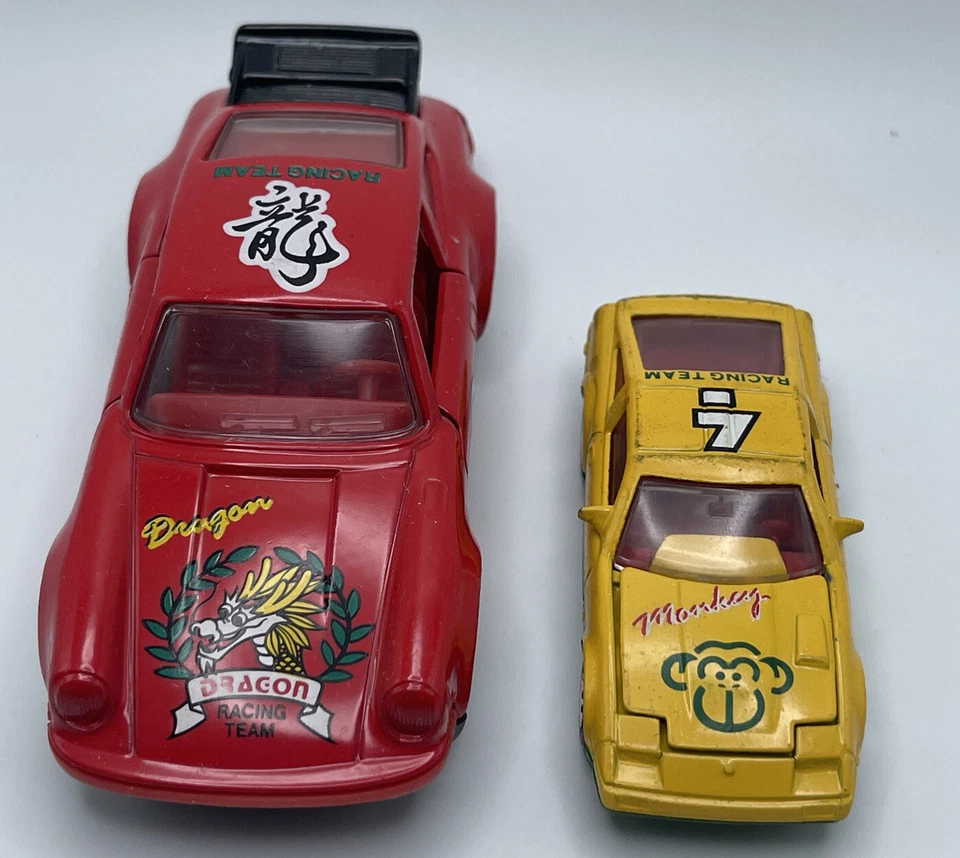 Matchbox Dragon Racing Team con Superkings Porsche y Monkey Racing Car Foto 2 de 4