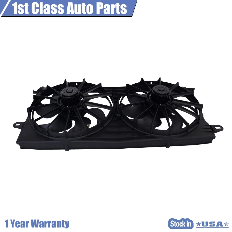 Conjunto de ventilador de refrigeración doble condensador de aire acondicionado para 97-05 Buick Park Avenue 12362557 Foto 3 de 4