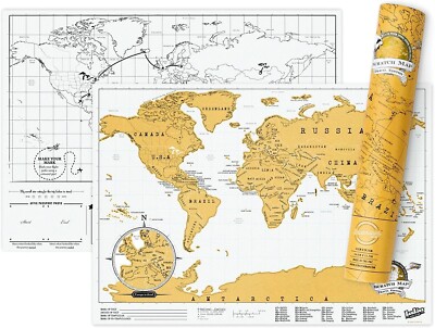 Luckies of London | Scratch Map Original Travel Size | Scratch Off World Map