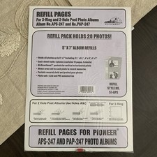 Pioneer Photo Album 5"X7" 20 Photo Refill For Aps247