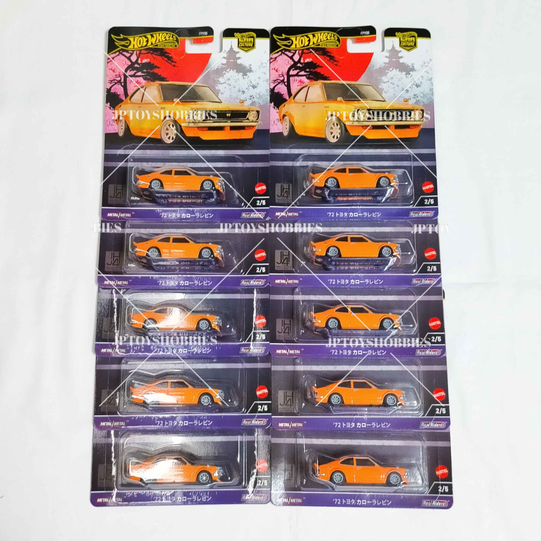 Hot Wheels Japan Historics 4 '72 TOYOTA COROLLA LEVIN Set 1 10 20