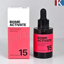 BIOME ACTIVATE Niacinamide Ampoule 30ml VEGAN Moisturizing Ampoule K-Beauty NEW