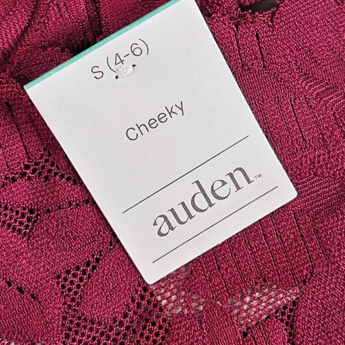 Auden 3pk Lace Cheeky Underwear Womens Small Stretch Red/Black - Picture 6 of 11