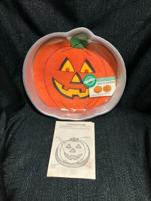 Wilton Jack-O-Lantern cake pan / instruction booklet sheet /2105-3068 / pumpkin