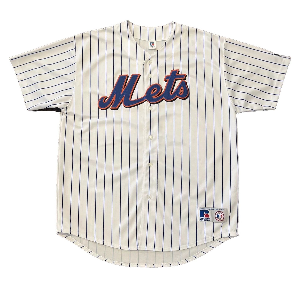 New York Mets Jersey XL Russell Athletic White Mens | eBay