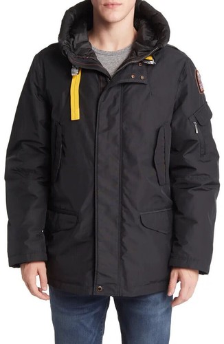 PARAJUMPERS MEN'S RIGHT HAND CORE PARKA JACKET DOWN WATER WIND PROOF BLACK MC03