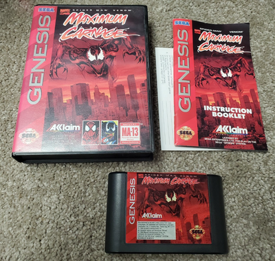 Spider-Man and Venom: Maximum Carnage (Sega Genesis, 1994) CIB