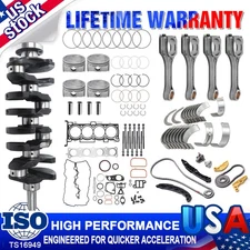 For 11-2020 Hyundai Kia 2.4 Engine Rebuild Overhaul Kit Crankshaft Con Rods G4KJ