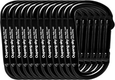 Carabiner Clip - Heavy Duty Carabiners 800lbs-13KN 2922 lbs Carabeaner D Ring