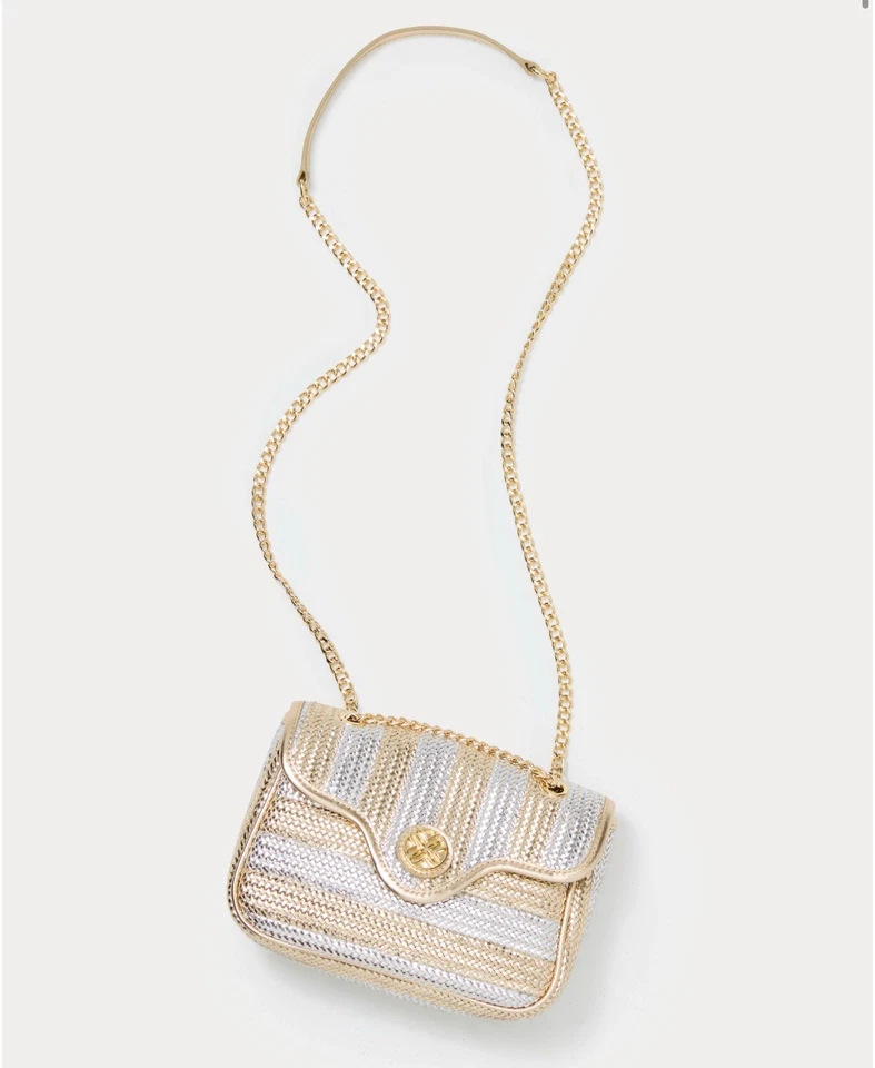 Bandolera Lilly Pulitzer Cora en Dorado Metálico X Plata Metálico Foto 4 de 4