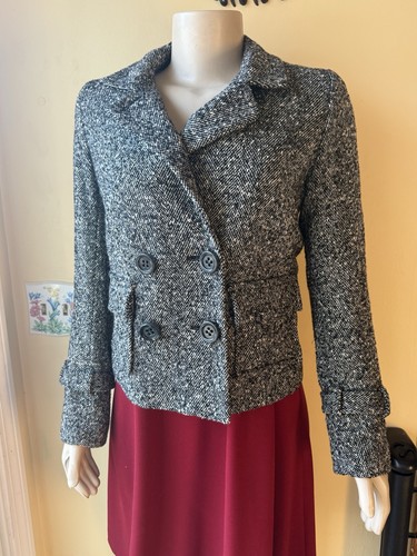 Pablo By Gerard Darel Wool Blend Double Breasted Jacket Size L