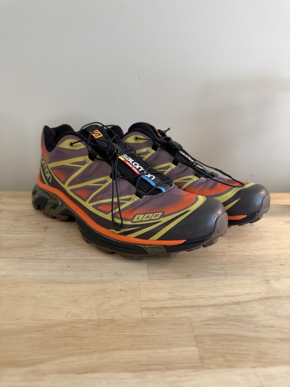 Salomon XT-6 Skyline Men's Size 9 - Grey Orange Purple Sneakers
