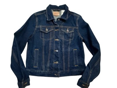 Schmidt Workwear Women Sz Medium Blue Button Up Denim Jacket See Meas Runs Small