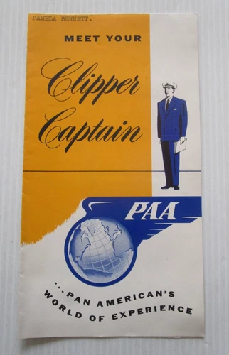 1940-50's PAN AMERICAN AIRWAYS PAA - MEET YOUR CAPTAINS  - BUY IT NOW