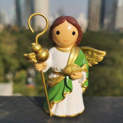 St. Raphael the Archangel Little Drops Of Water Statue 3.5" Figure NEW Catholic - Picture 3 of 3
