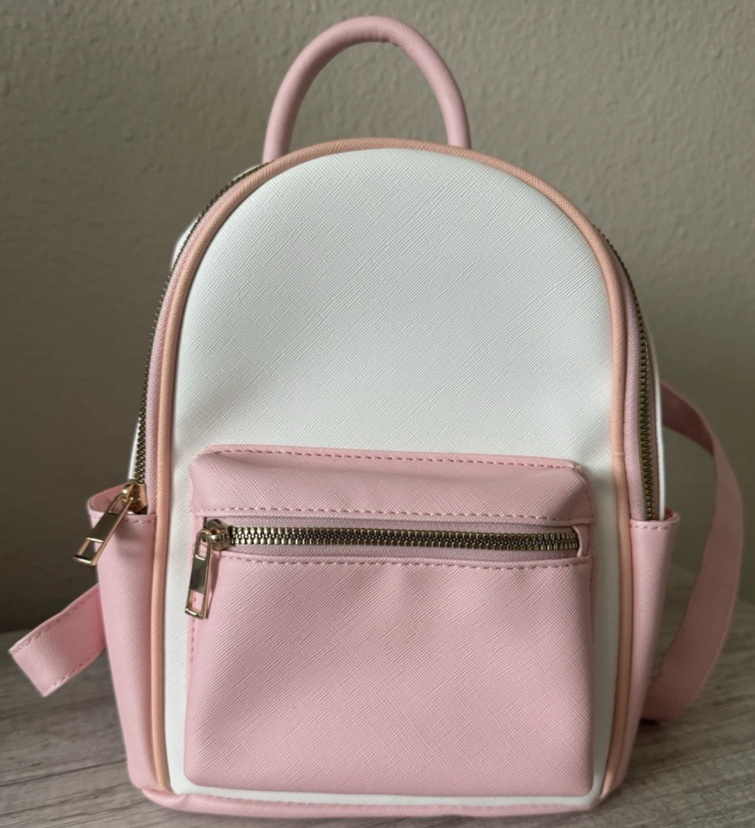 PINK Faux Leather Exterior Backpack Bags & Handbags for  display picture 2