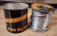 Vtg DUTCH BOY Solid Bar WIre Solder 1 50/50 Tin Compound Special Cast Alloy NOS