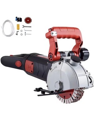 Wandnutfräse 4800W für Wandschienen mit 5 Scheiben 125 mm Tiefe 43 mm