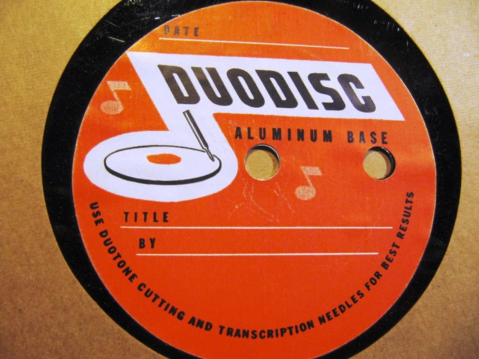 DUODISC 1940 Home Recordings 8 " ACETATE RECORD Accordion Polka Radio inch - Imagem 2 de 2