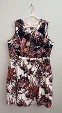 Adrianna Papell NWT Floral Sleeveless Dress Fit & Flare Pockets Size 20W