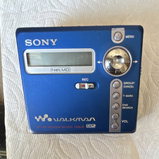 Sony Walkman NetMD Portable MiniDisc Recorder MZ-N707 Blue USB Line-In