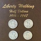 Walking Liberty Half Dollar Lot of 4 – 90% Silver Coin – $2 Face Value