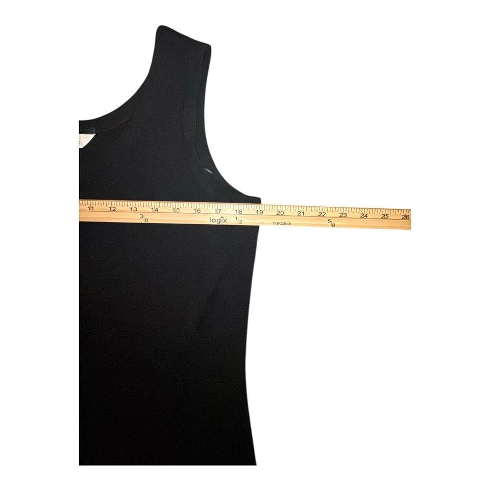 Exclusively Misook Vestido Vaina Sin Mangas Acrílico Slinky Negro Talla XL Viaje Foto 3 de 4