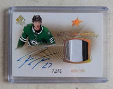 2021-22 SP Authentic Future Watch #FWAPRT Riley Tufte RC PATCH AUTO /100 - STARS