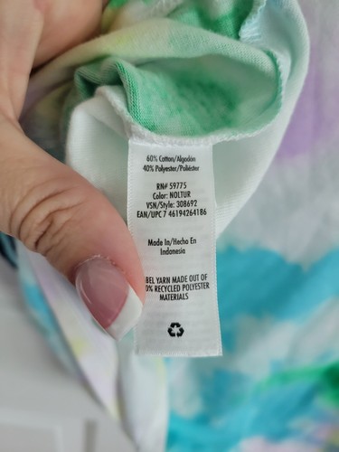 Justice Rainbow Tie-Dye Hawkins Tiger Stranger Things Shirt XL 16/18 Plus - Picture 4 of 4