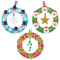 Baker Ross Weihnachten Kranz Bastelset 3Er Pack Kinder Diy Sortiert Mittelgroß