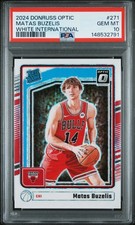 2024 PANINI DONRUSS OPTIC WHITE INTERNATIONAL #271 MATAS BUZELIS 1/15 PSA 10