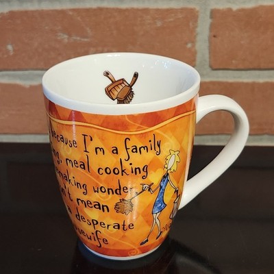 Vintage Domestic Diva History and Heraldry Fine Porcelain Coffee Mug Tea Cup 