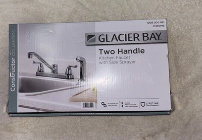 Glacier Bay Constructor 2-Handle Kitchen Faucet Chrome w/ Side Sprayer