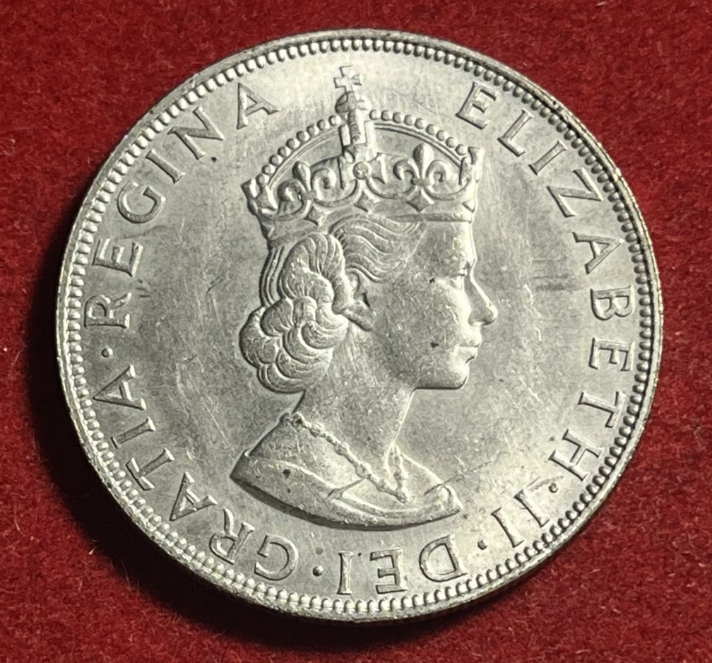 バミューダ-エリザベス II-ワン クラウン 1964-ラージ シルバー  1964 Bermuda Crown for sale | eBay