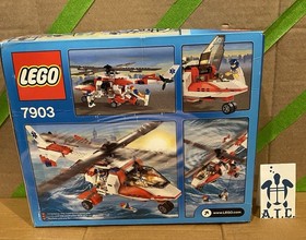 Lego City Rescue Helicopter Set 7903 - Original Pieces, Instructions, & Box 100%
