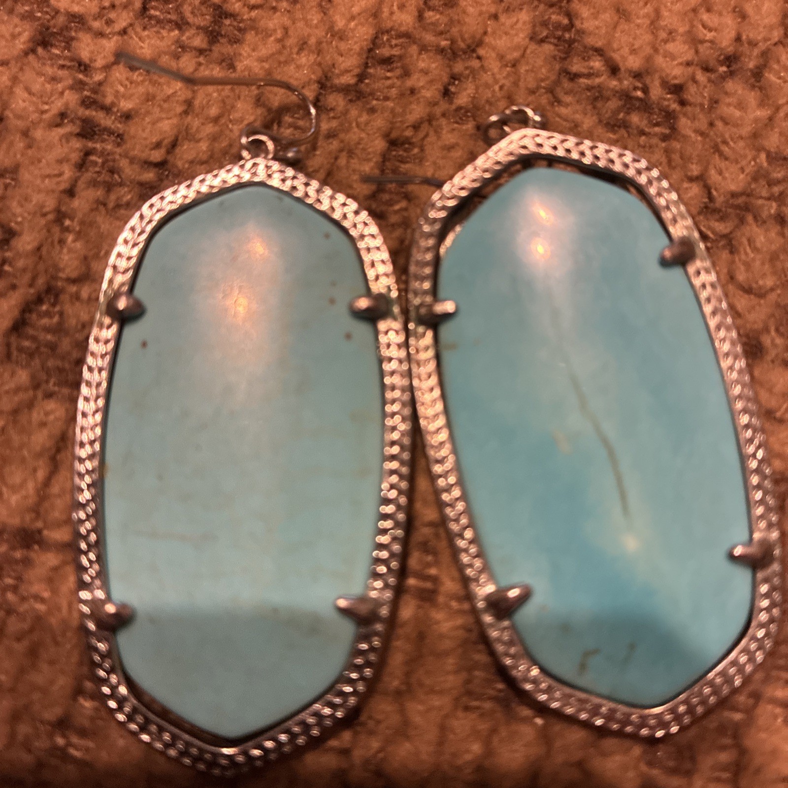 Kendra Scott Darby Silver Statement Earrings Lgt … - image 2