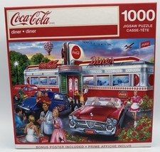 Coca-Cola Diner 1000 Piece Jigsaw Puzzle Masterpieces Bonus Poster Included New