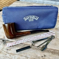 Savinelli One Starter Kit Smooth Zulu (404) 6mm Filter Pipe w/ Case