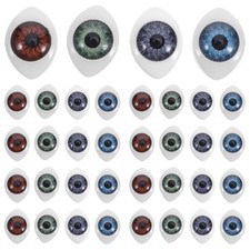 100 Pcs Acrylic Craft Eyes Realistic Fake Eyes for Clay Modelling and Dolls