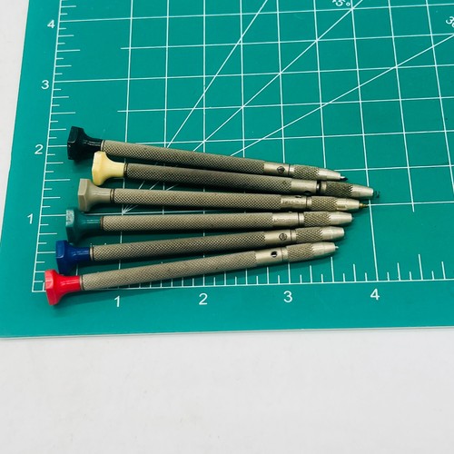 Set 6 taglierine a vite vintage Watch-Craft Balance C&E Marshall Co. riparazione orologi - Foto 6 di 6