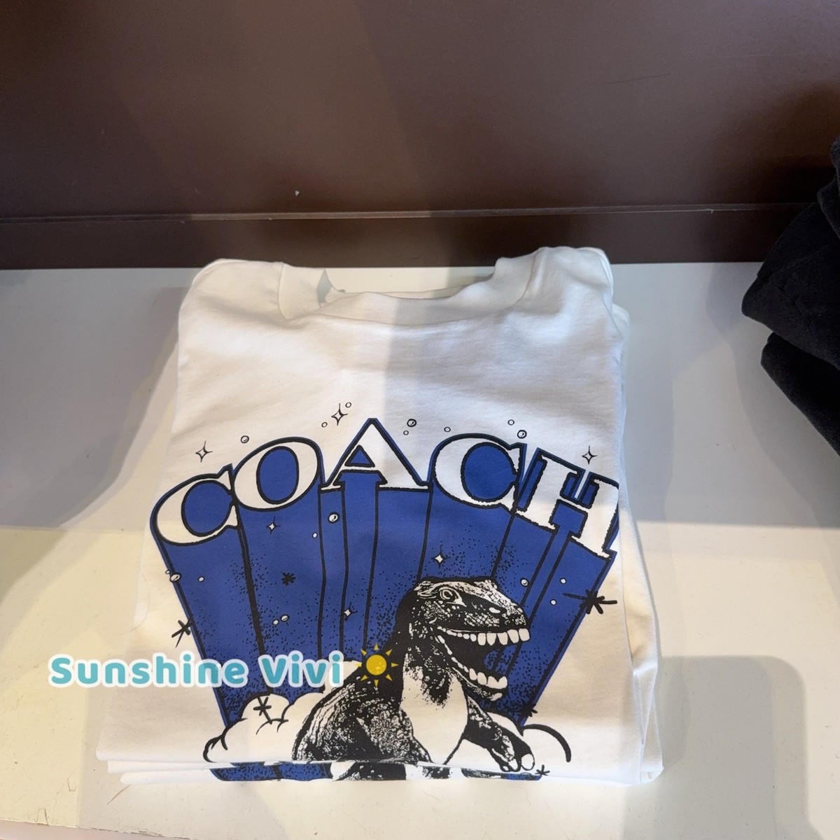 NWT COACH Men T-Rex Relaxed T-Shirt In Organic Cotton Vintage