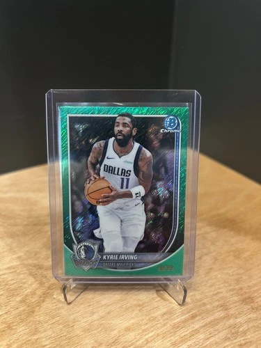 2025-26 Topps Bowman Chrome Kyrie Irving Green Refractor /99 #BCY-130