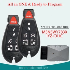 Key Fob + Programmer For Dodge Grand Caravan Chrysler Town & Country 2008 - 2019