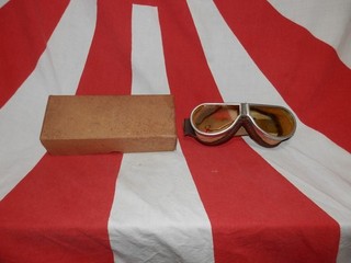 WW2 Japanese Tank crew goggles.MINT.VERY VERY GOOD.Excellent condition.
