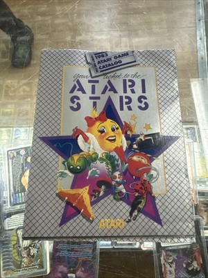 Vintage 1983 ATARI Stars Fold-out Promo Poster Video Game Catalog
