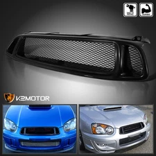 Fits 2004-2005 Impreza WRX STI Black Mesh Style Front Hood Grille Assembly 1PC